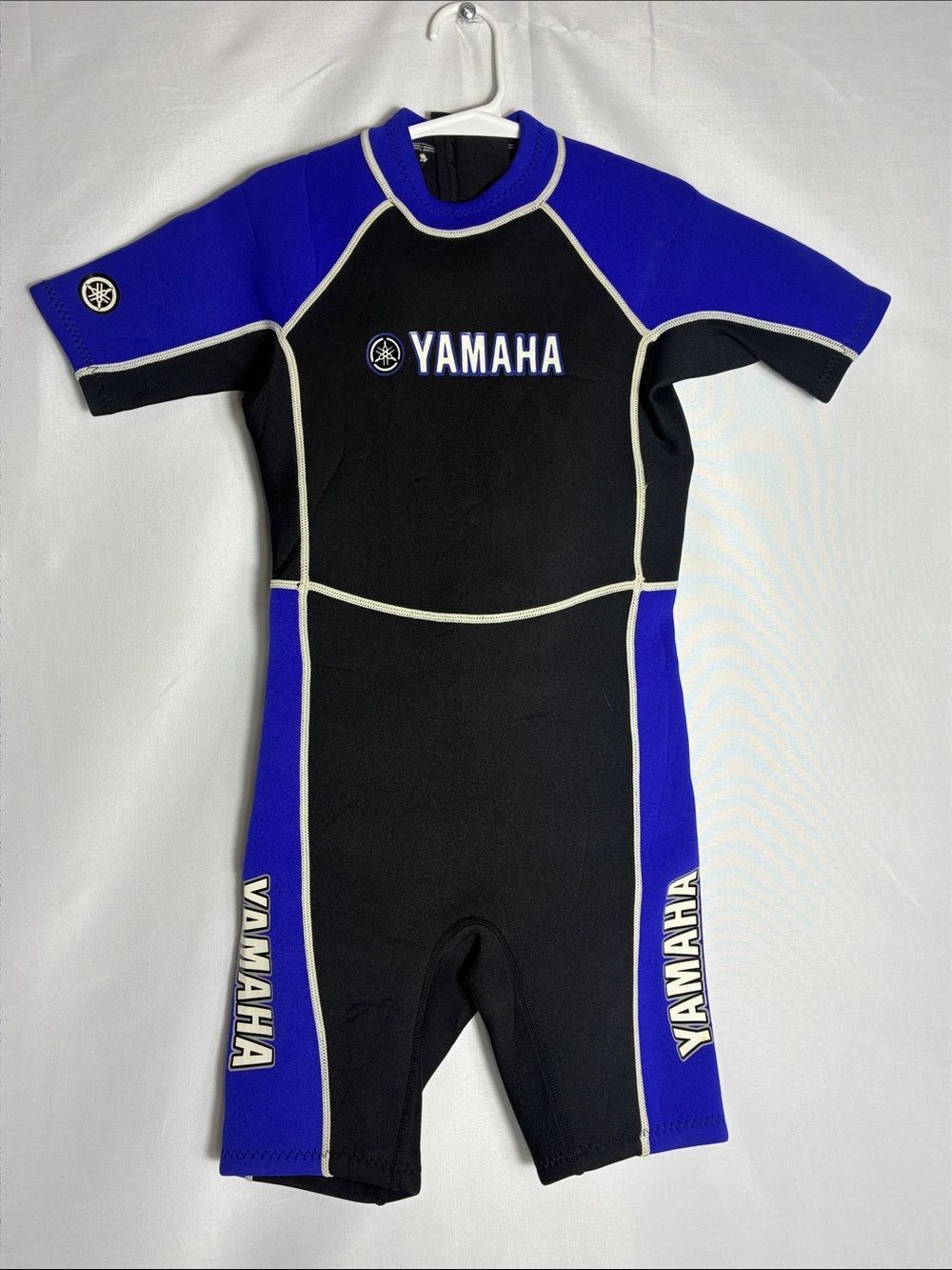 Yamaha Kids Short-Sleeve Wet Rashguard Suit - Black & Royal Blue Jetski Surf